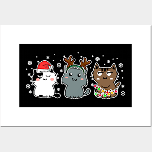 Funny Cats Christmas Men Kids Women Cat Ugly Christmas Posters and Art